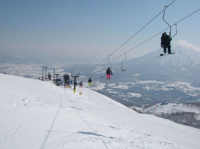 北海道 ニセコのスキー場