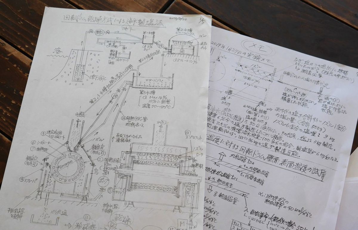 クレールソルト開発のために恩師が作成した設計図