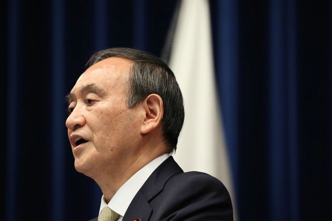 3度目の緊急事態宣言を発出し、会見する菅義偉首相＝2021年4月23日、首相官邸［代表撮影］