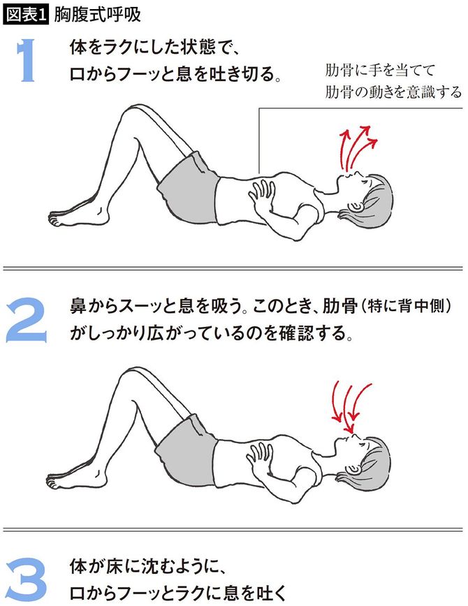 【図表1】胸腹式呼吸