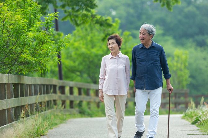 公園を歩いていたら老夫婦