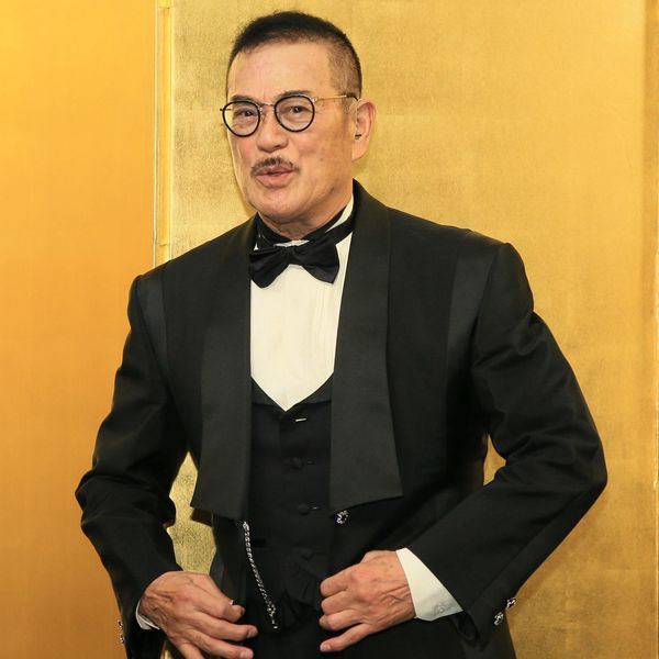 ＜千葉真一芸能生活60周年記念パーティー＞報道陣に対応する俳優の千葉真一＝2019年11月7日