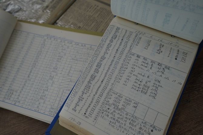 中学時代から続けてきた克明なデータや天気図