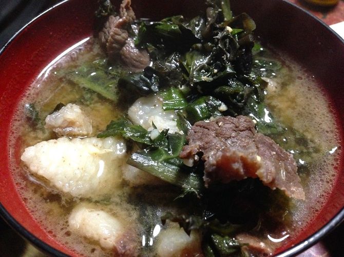 熊祭りで出される「ナヤ汁」