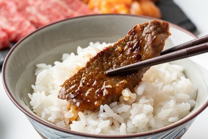焼き肉と米