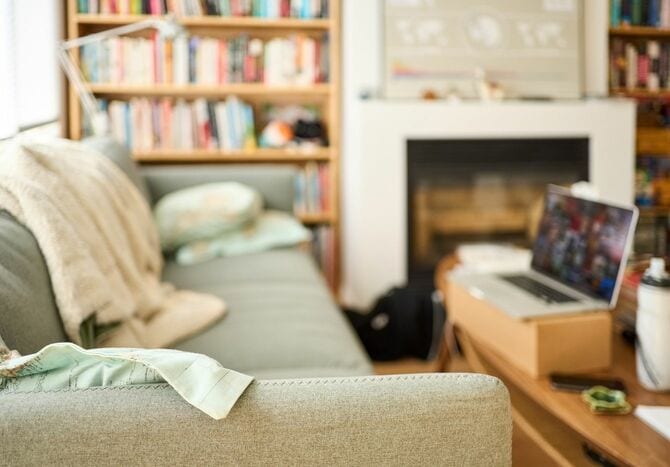 生活感のあるリビングルーム