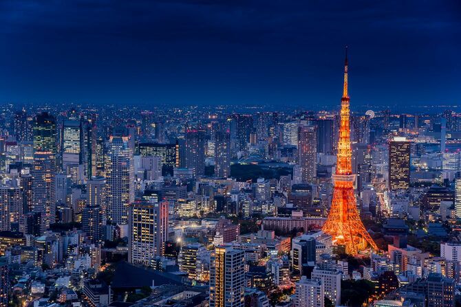 東京タワー近辺の夜景