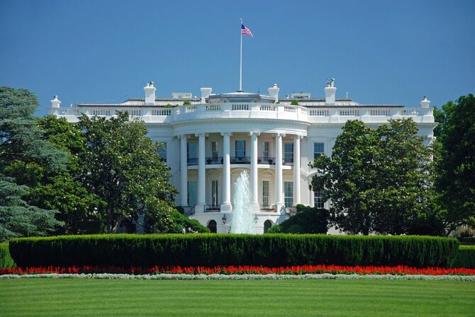 アメリカの首都ワシントンにあるホワイトハウス。