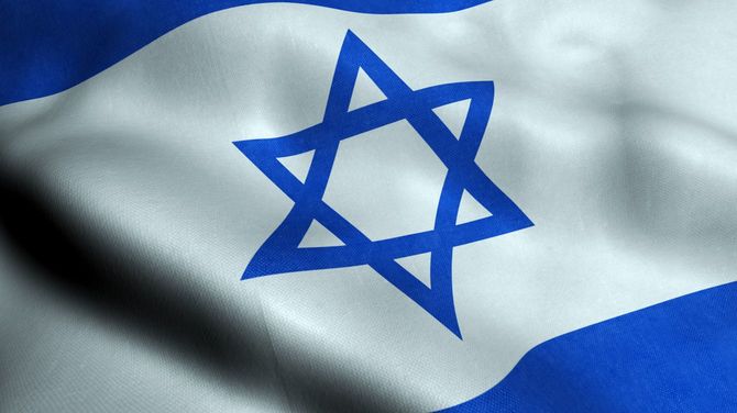 はためくイスラエル国旗