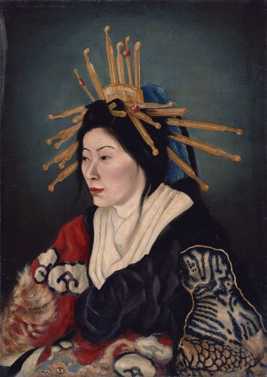 高橋由一作「花魁」