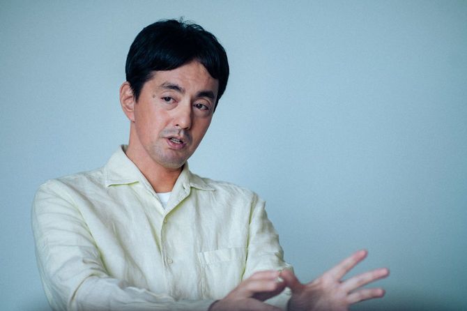 メルカリ社内で進めているD＆Iの取り組みを説明するCEOの山田進太郎氏