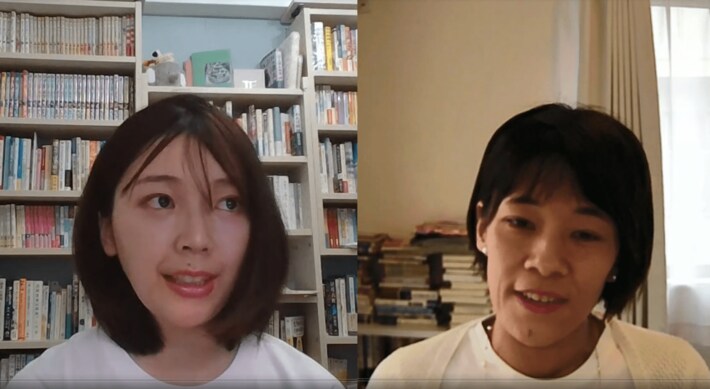 三宅香帆氏（左）と菅野久美子氏（右）。