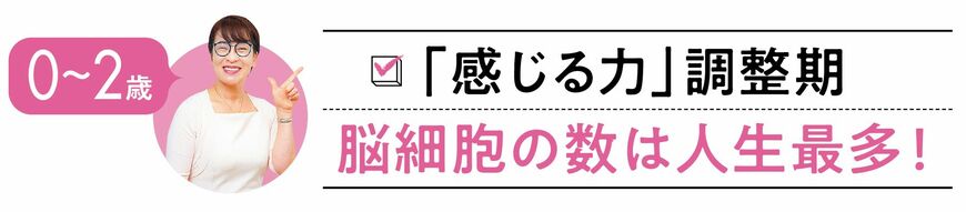 0～2歳は「感じる力調整期」、脳細胞の数は人生最多！
