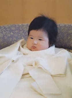 御誕生3カ月頃の愛子内親王(2002年撮影)