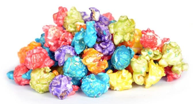 カラフルなポップコーン