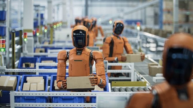 働く自律型AI対応ヒューマノイドロボット