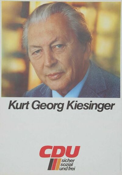 1966年に西ドイツ第3代首相に就任したクルト・ゲオルク・キージンガー(1904~1988)