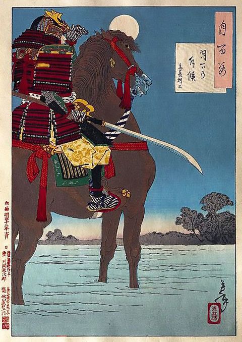 月岡芳年 作「月百姿 月下の斥候 斎藤利三」