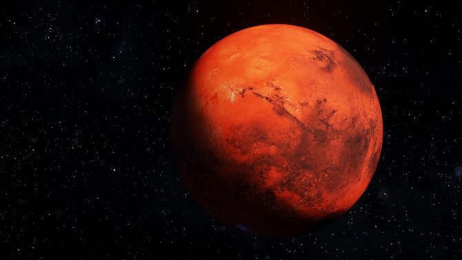 火星惑星3Dレンダーイラスト