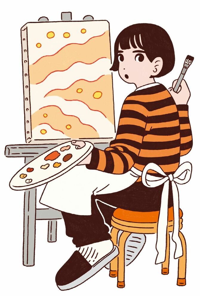 絵を描く女の子