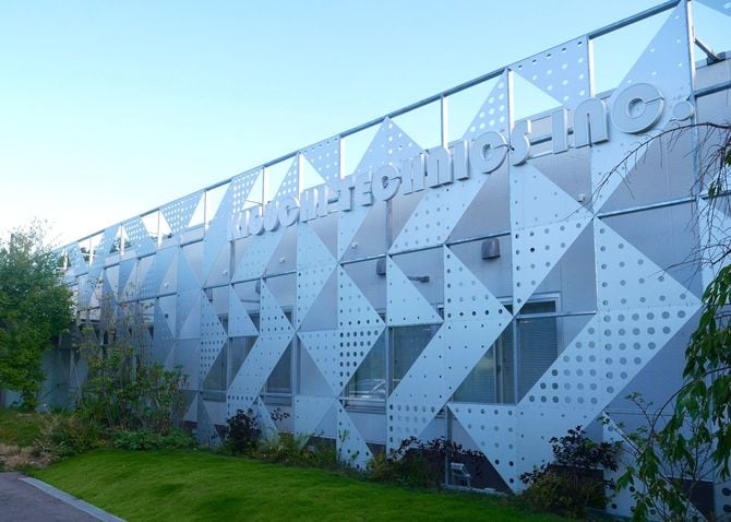 島根県安来市の工場地帯にあるキグチテクニクス本社