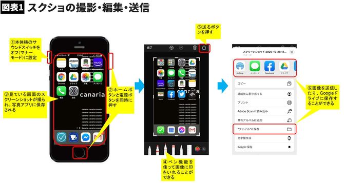 【図表1】スクショの撮影・編集・送信