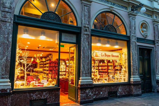 ベルギーのチョコレートショップ