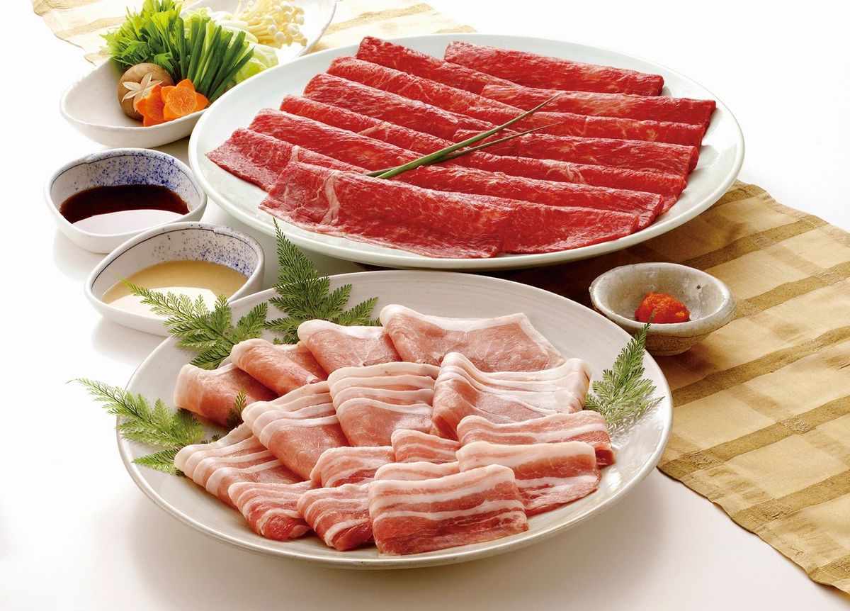 豚肉と牛肉のしゃぶしゃぶ肉