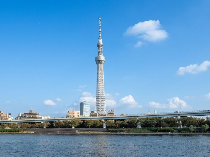 東京スカイツリーと隅田川