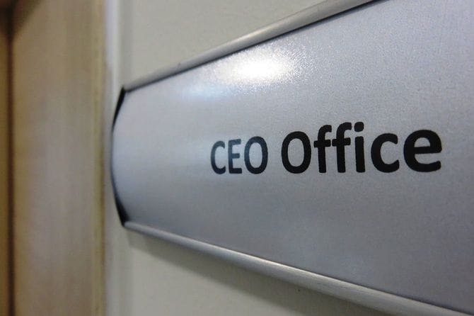 CEOオフィスの看板