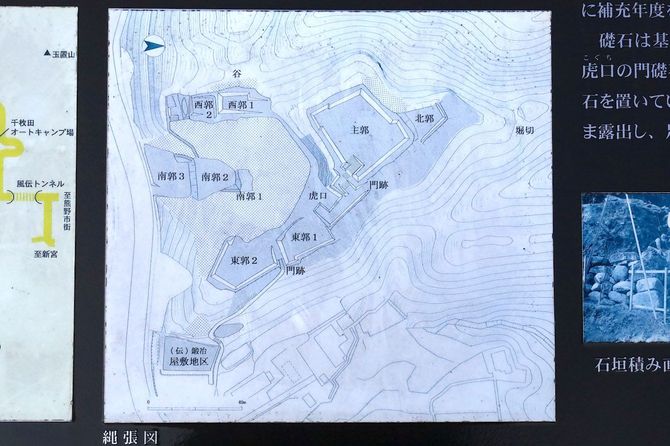 赤木城の縄張図