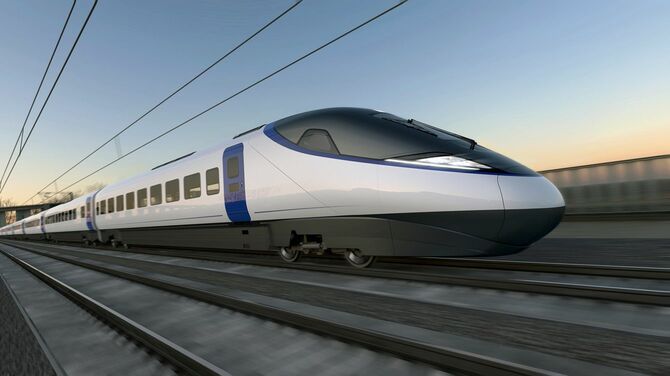 2029～33年の開業を目指す次世代高速鉄道「ハイスピード2（HS2）」の完成予想図