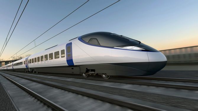 2029～33年の開業を目指す次世代高速鉄道「ハイスピード2（HS2）」の完成予想図