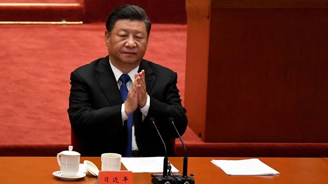 中国の習近平国家主席（中国・北京＝2021年10月9日）