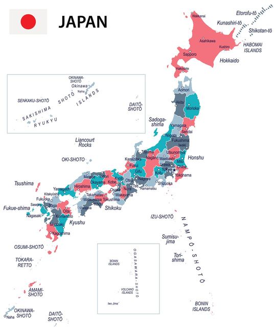 日本の地図