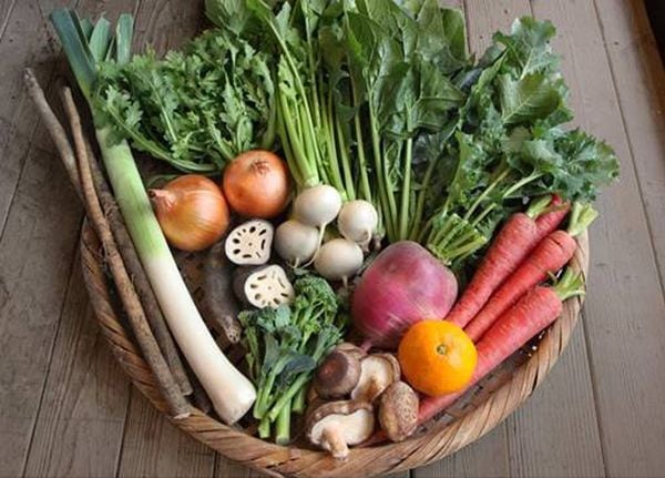 坂ノ途中でネット販売している有機野菜の詰め合わせの一例（Mサイズ相当）