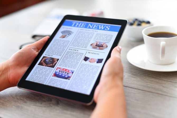 タブレットpcでニュースを読む