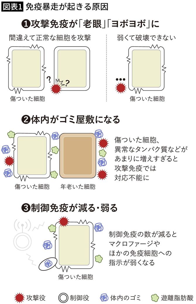 【図表1】免疫暴走が起きる原因