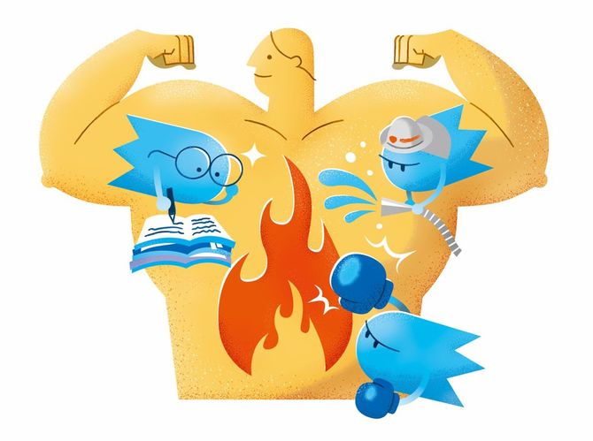 免疫には攻撃、抑制、記憶の機能があり体内の炎症に対処している。