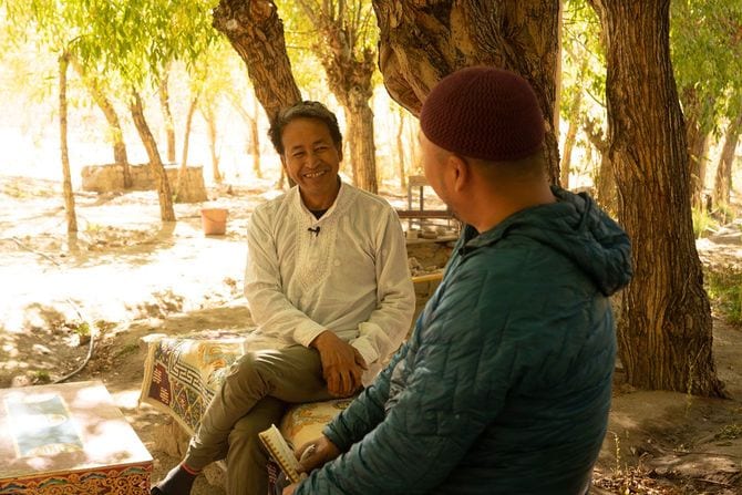 インタビューの様子