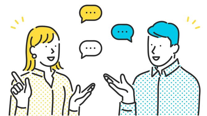 ビジネスパーソンの会話