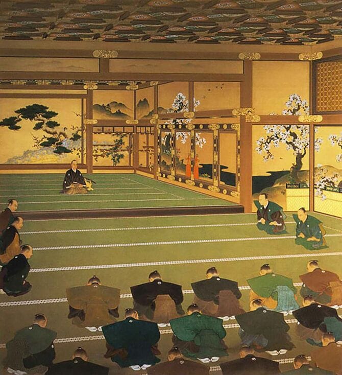 聖徳記念館壁画「大政奉還」