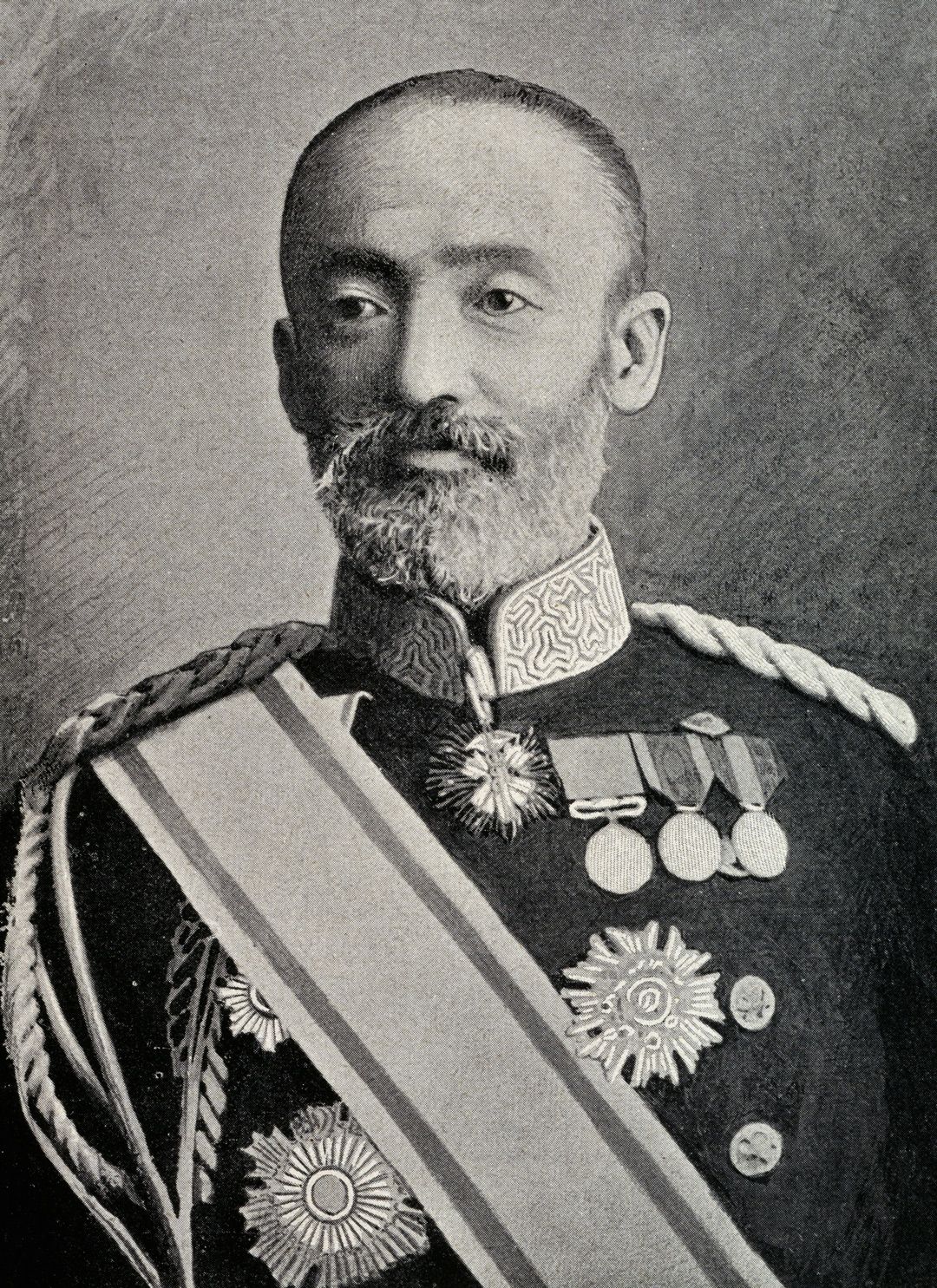 乃木希典（のぎまれすけ）（1849-1912）。1904年、日露戦争で大将に昇格し、軍司令官として旅順を攻略する。明治天皇崩御後、大葬の日に東京の自宅で夫人静子とともに殉死した。