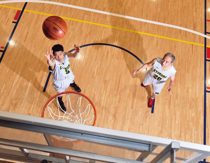 東京都中央区の「BUDDYスポーツアリーナ勝どき」にて。