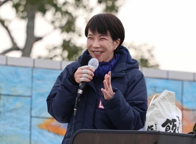 自民党候補者の応援演説をする高市早苗首相