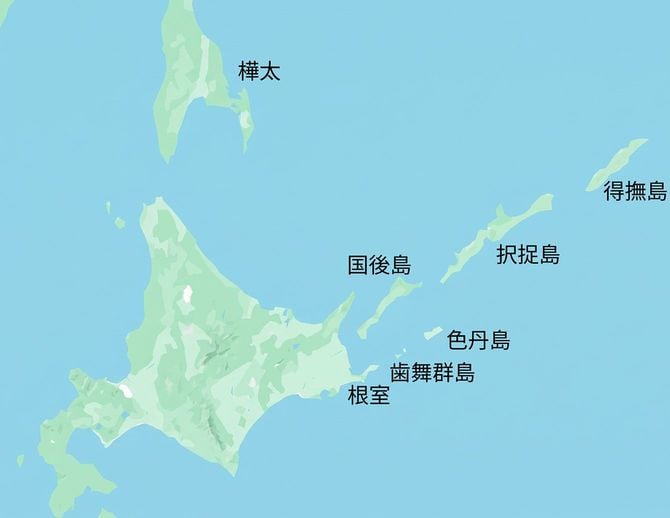 北方領土の周辺地図