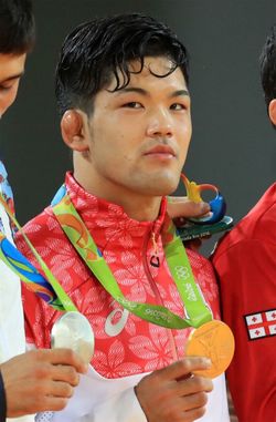 2016年リオオリンピックの表彰式にて＝2016年8月12日