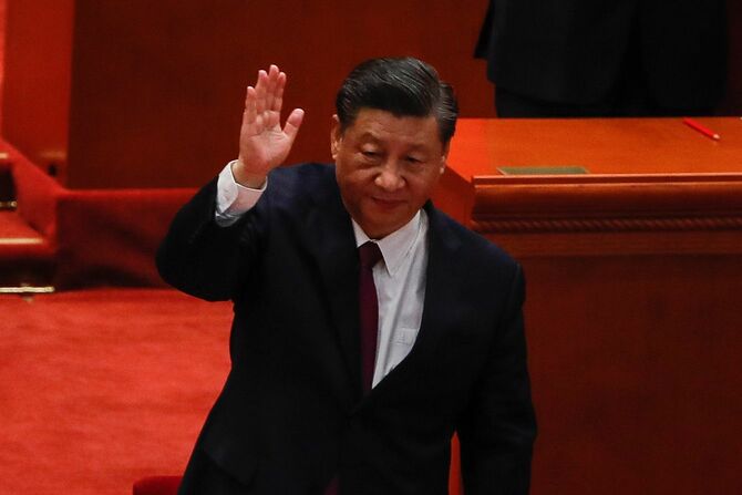 中国の習近平国家主席（＝2022年4月8日、中国・北京）