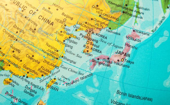 日本周辺地図