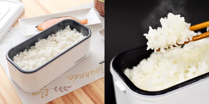 サンコーの「おひとりさま用 超高速弁当箱炊飯器